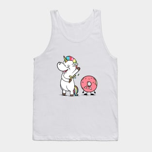 Unicorn Sprinkled Donut Cute And Funny Unicorn Tank Top